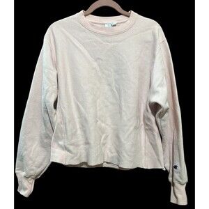 Champion Reverse Weave Cropped Cut-Off Crew Oversized Pink‎ Size Mefium